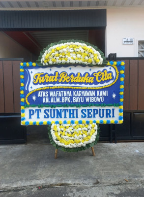 Papan Bunga Duka di Ibu